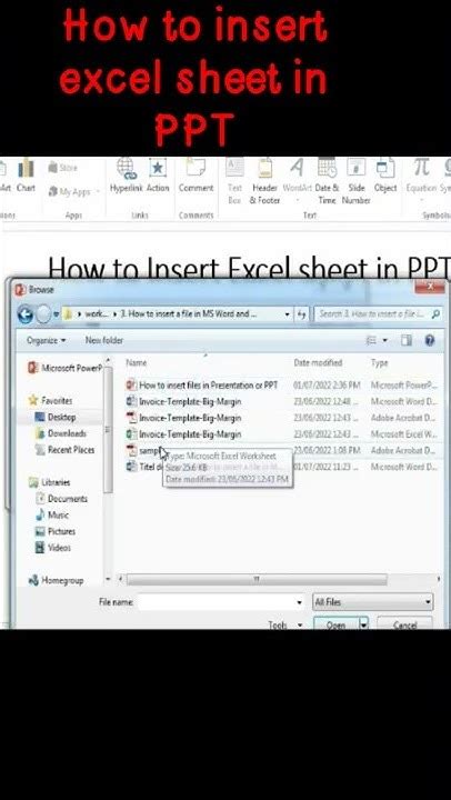 How To Insert Excel Sheet In The Ppt
