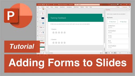 how to insert form in powerpoint