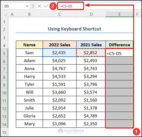 how to insert formula in excel for entire column