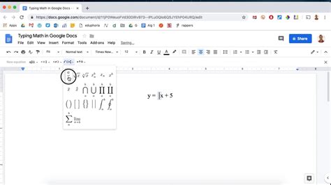 how to insert fractions in google docs