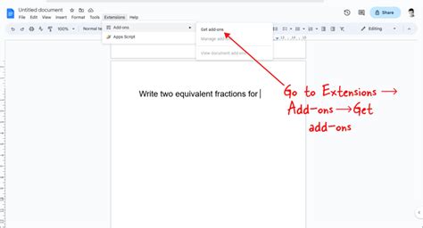 how to insert fractions into google docs