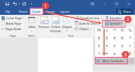 how to insert function symbol in word