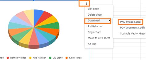how to insert google form pie chart in word