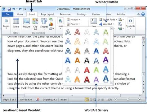how to insert graphics in a word document