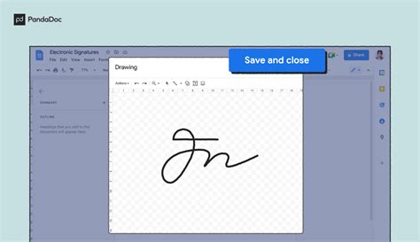 how to insert handwritten signature in google docs