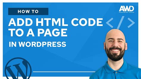 how to insert html code in wordpress