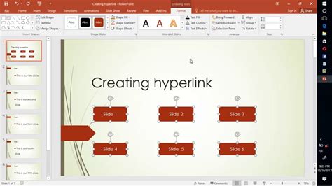 how to insert hyperlink in powerpoint online