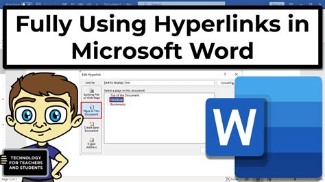 how to insert hyperlink in word and rename