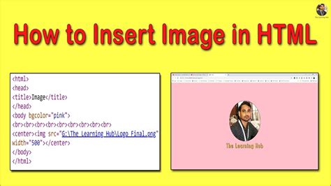 how to insert image in html using notepad example