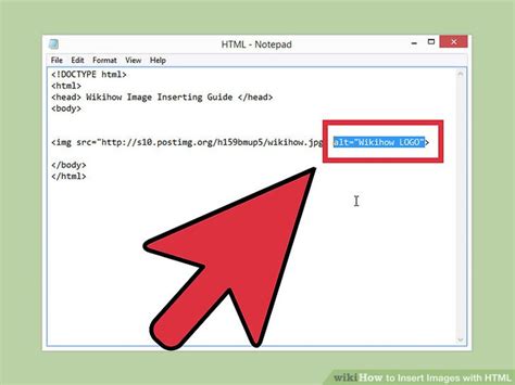 how to insert image in html using notepad w3schools