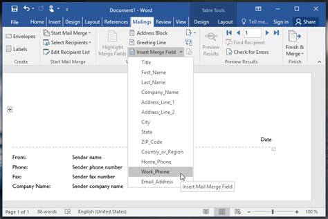 how to insert image in mail merge