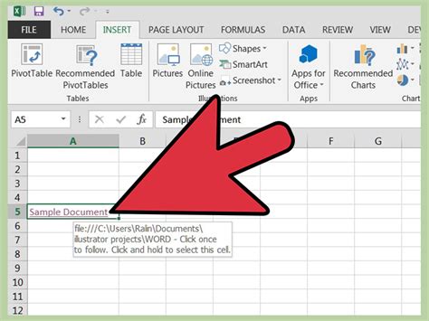how to insert image link in excel sheet