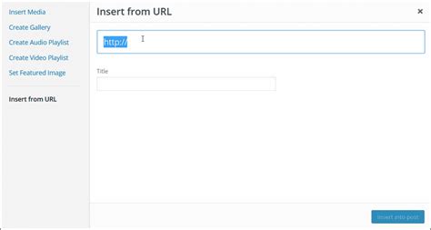 how to insert image url in wordpress