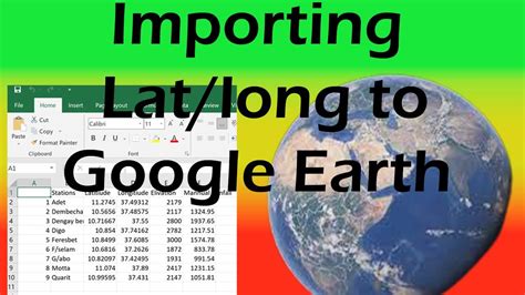 how to insert latitude and longitude in google earth