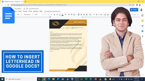 how to insert letterhead in google sheets