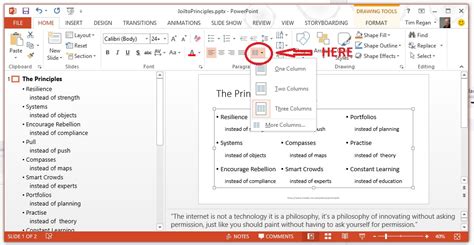 how to insert line break in powerpoint