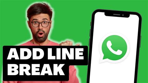 how to insert line break in whatsapp web