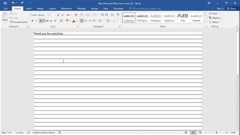 How To Insert Lined Paper In Word