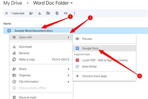 how to insert microsoft word document into google docs