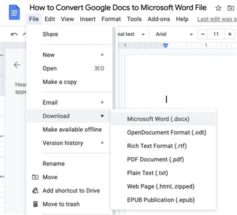 how to insert microsoft word into google docs