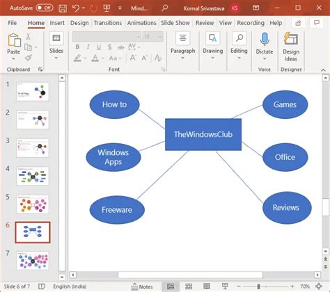 how to insert mind map in powerpoint