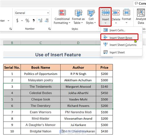 how to insert multiple rows in excel between data automatically vba