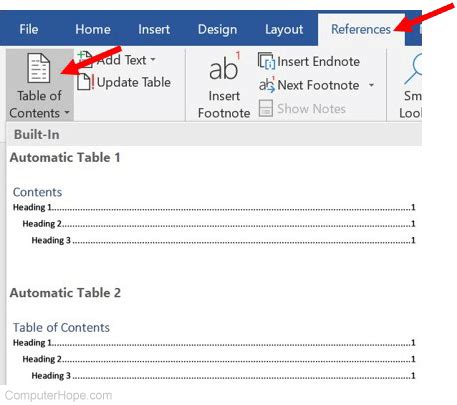 how to insert new item in word table of contents