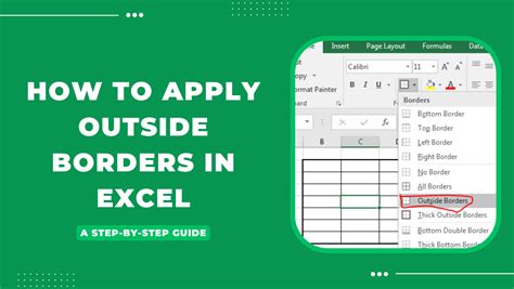 How To Insert Outside Border In Excel