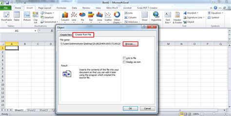 how to insert pdf file with multiple pages in excel