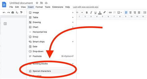 how to insert pi in google docs