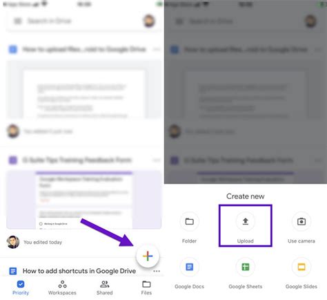 how to insert picture in google drive using phone