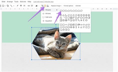 how to insert picture in shape google slides
