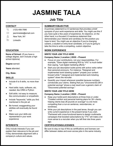 how to insert resume template on google docs