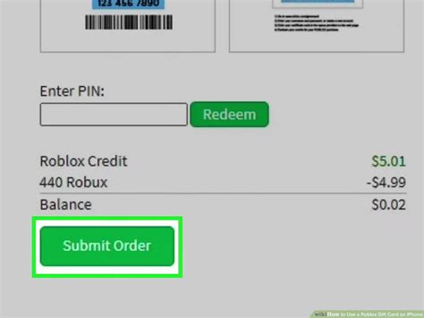 how to insert roblox gift card code