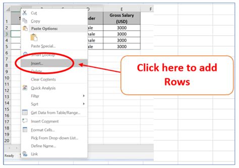 how to insert row in excel without dragging