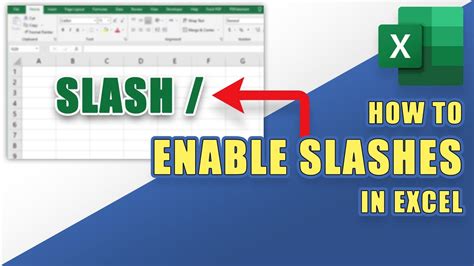 how to insert slash in number in excel