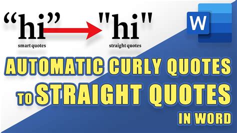 how to insert straight quotation marks in word