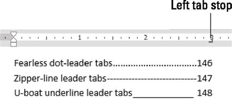 How To Insert Tab With Dots In Word