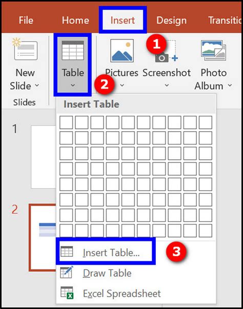 How To Insert Table In A Slide