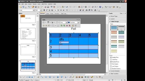 How To Insert Table In Openoffice Impress