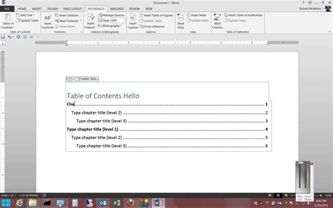 How To Insert Tables Of Contents In Word 2016