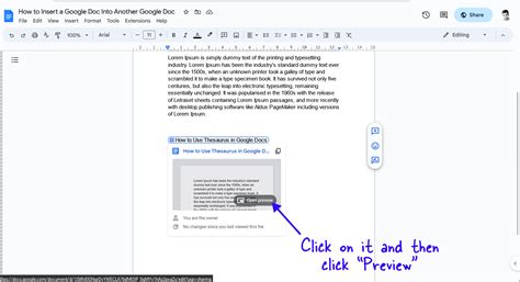 how to insert template google docs