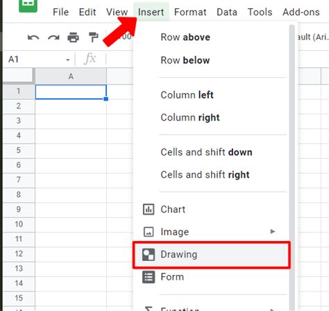 how to insert text box in google sheets mobile