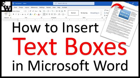 how to insert text box in microsoft 365