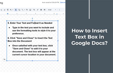 how to insert text box into docs
