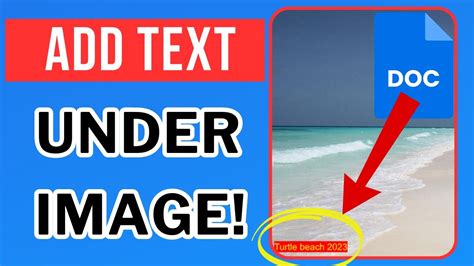 how to insert text under an image in google docs