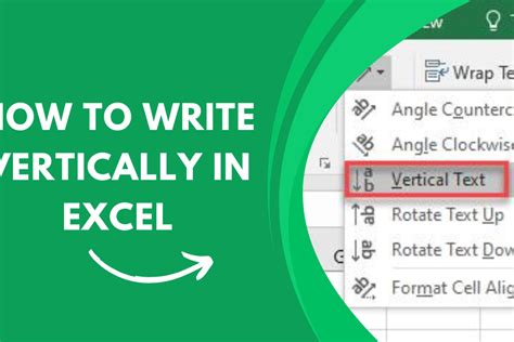 how to insert text vertically in excel