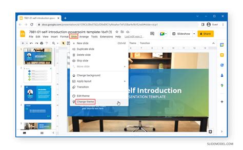 how to insert themes into google slides