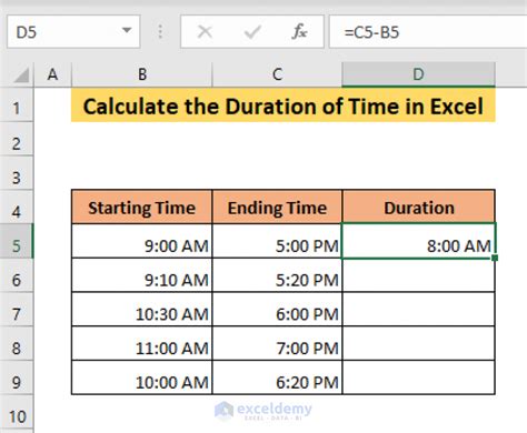 how to insert time in excel cell