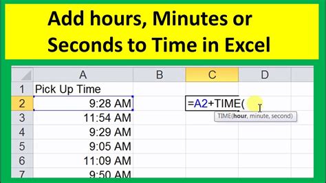how to insert time table in excel
